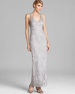 Sue Wong V Neck Beaded Gown