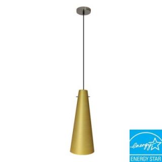 Efficient Lighting Conventional Series 1 Light Ceiling Mount Pendant Fixture with Gold Glass Shade GU24 Energy Star Qualified DISCONTINUED EL 503 113 GLD