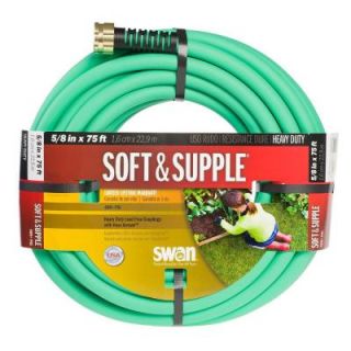 Swan 5/8 in. Dia x 75 ft. Soft and Supple Heavy Duty Water Hose CSNSS58075