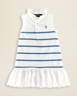 Ralph Lauren Childrenswear Infant Girls' Striped Polo Dress   Sizes 9 24 Months