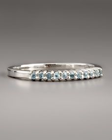Roberto Coin Blue Topaz Band Ring, Size 7