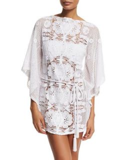 Miguelina Claudia Floral Crochet Coverup Dress