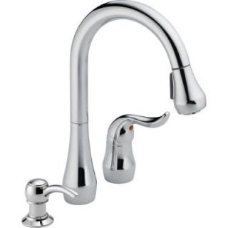 Peerless Apex Single Handle Pull Down Sprayer Kitchen Faucet with Soap Dispenser in Chrome P188102LF SD