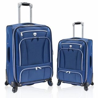 Travelers Club Luggage Rio Collection 2 Pc EVA Expandable Set  with 360Degree 4 Wheel System, Navy