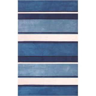 American Home Rug Co. Beach Rug Blue/White Ocean Stripes Rug