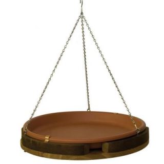 Stovall Products 18 in. Western Red Cedar Hanging Bird Bath SP2M