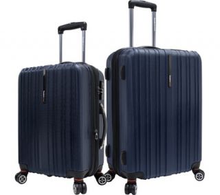 Travelers Choice Tasmania 2 Piece Spinner Luggage   Navy