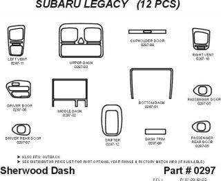 1995 1999 Subaru Legacy Wood Dash Kits   Sherwood Innovations 0297 N50   Sherwood Innovations Dash Kits