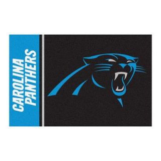 FANMATS NFL   Carolina Panthers Black Uniform Inspired 1 ft. 7 in. x 2 ft. 6 in. Accent Rug 8255