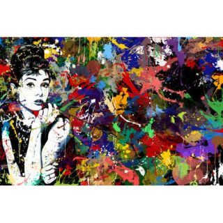 Maxwell Dickson 'Audrey Hepburn' Graphic Art on Wrapped Canvas