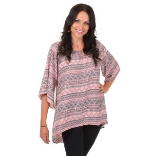 Timeless Comfort by Journee Womens Printed Boho Tunic Top   17404493