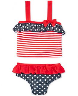 Tommy Hilfiger Baby Girls 2 Piece Stars & Stripes Swimsuit   Swimwear