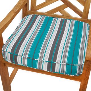 Tropic Stripe 20 inch Indoor/ Outdoor Corded Chair Cushion  