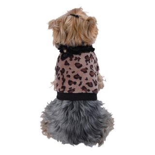ANIMA Soft Coral Fleece Leopard Print Dog and Pet Sweater   17635483