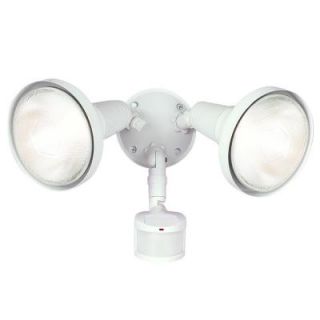 All Pro 180 Degree Outdoor White Motion Sensing Security/Flood Light with Lamp Cover MS185RW