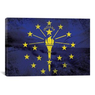Indiana Flag, Indiana Dunes State Park Graphic Art on Canvas