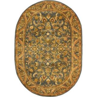 Safavieh Antiquity Blue/Gold 7 ft. 6 in. x 9 ft. 6 in. Oval Area Rug AT52C 8OV