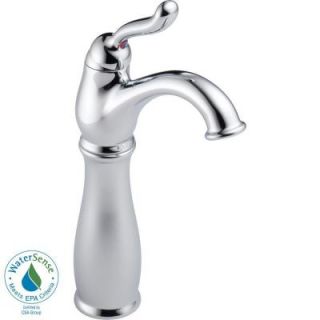 Delta Leland Single Hole Single Handle Bathroom Faucet with Vessel Sink Riser in Chrome 579 DST