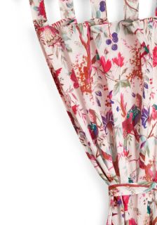 Flora and Fauna and Fabulous Curtain in Pink  Mod Retro Vintage Decor Accessories