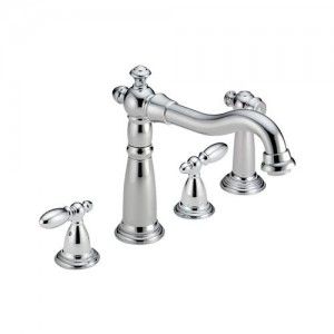 Delta 2256 DST Two Handle Widespread Kitchen Faucet w/Spray   Chrome