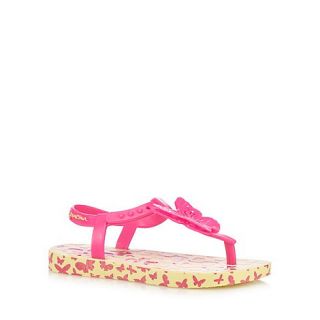 Ipanema Girls pink butterfly charm sandals