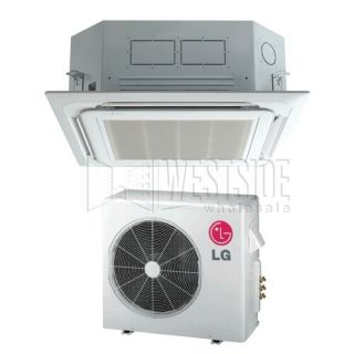LG LC246HV 24,000 BTU Single Zone Ductless Split Ceiling Cassette Air Conditioner with Heat Pump Inverter