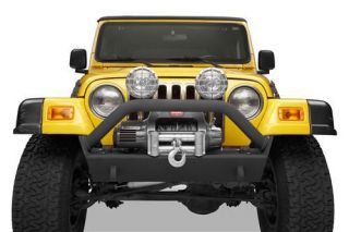 Bestop   HighRock 4x4 Narrow Front Winch Bumper in Matte Black   Fits 1997 to 2006 TJ Wrangler, Rubicon and Unlimited