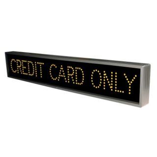 TAPCO Credit Card Only LED Parking Sign, Amber LED Color, Power Requirements: 120V   LED Traffic Signs and Signals   38V893|108964