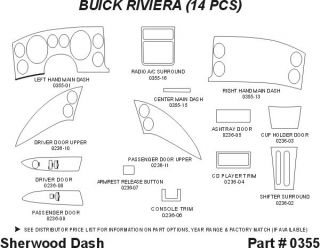 1996, 1997 Buick Riviera Wood Dash Kits   Sherwood Innovations 0355 CF   Sherwood Innovations Dash Kits