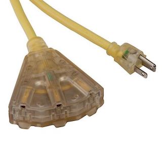 Bayco 25 Ft. 14/3 Contractor Grade Triple Tap Extension Cord SL 740L