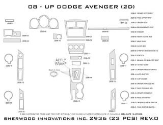 2008, 2009, 2010 Dodge Avenger Wood Dash Kits   Sherwood Innovations 2936 CF   Sherwood Innovations Dash Kits