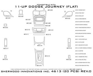 2011, 2012, 2013 Dodge Journey Wood Dash Kits   Sherwood Innovations 4613 CF   Sherwood Innovations Dash Kits
