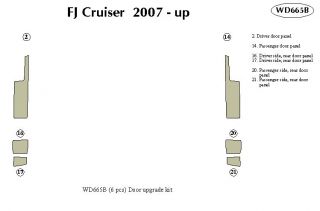 2007 2014 Toyota FJ Cruiser Wood Dash Kits   B&I WD665B DCF   B&I Dash Kits