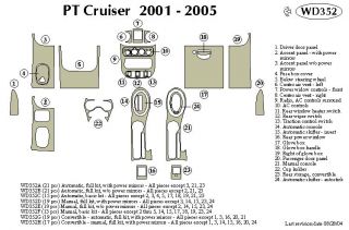 2001 2005 Chrysler PT Cruiser Wood Dash Kits   B&I WD352D DCF   B&I Dash Kits