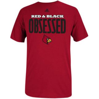 adidas Louisville Cardinals Color Me Obsessed T Shirt   Red