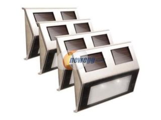 MAXSA INNOVATIONS 47334 SS Solar Deck Lights, 4 pk (Stainless Steel) 