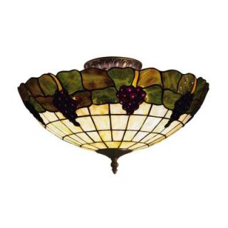 Titan Lighting Grapevine 3 Light Vintage Antique Ceiling Semi Flush Mount Light TN 10564