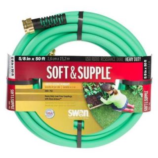 Swan 5/8 in. Dia x 50 ft. Soft and Supple Heavy Duty Water Hose CSNSS58050