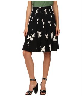Marc by Marc Jacobs Painted Flower Irving Crepe Panel Pleat Skirt