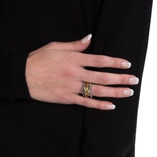 Lucky Brand Two Tone Stack Ring Set (For Women) 9815T