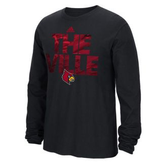 adidas Louisville Cardinals Black Rare Diamond Go To Long Sleeve T Shirt