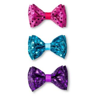Girls 3pk Hair Accessories Party Bows   Multi Colored