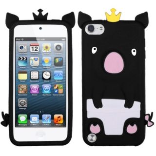 Insten Black/ White 3D Pig Silicone Skin Gel Rubber Case Cover For