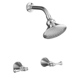 KOHLER Revival 2 Handle 1 Spray Shower Faucet with Standard Showerarm and Flange in Polished Chrome K 16214 4A CP