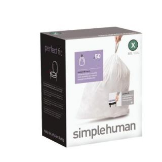 simplehuman 21 gal. Code X Custom Fit Can Liners (50 Pack) CW0244