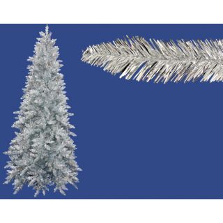 Vickerman 7.5 Silver Ashley Spruce Artificial Tinsel Christmas Tree