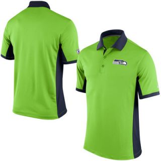 Seattle Seahawks Nike Team Issue Performance Polo   Neon Green