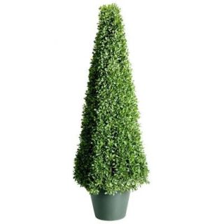 National Tree Company 48 in. Mini Boxwood Square Artificial Topiary Tree in 9 in. Round Green Growers Pot LBXM4 704 48