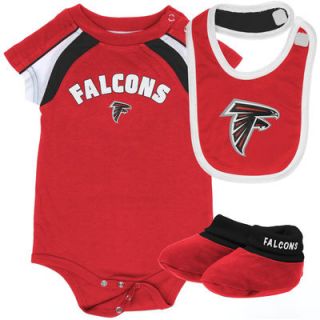 Atlanta Falcons Infant 3 Piece Creeper Set – Red