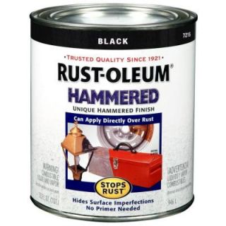 Rust Oleum Stops Rust 1 qt. Black Hammered Rust Preventive Paint 7215502